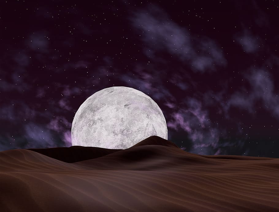 月 砂漠 夜 砂 風景 空 自然 スペース 天文学 風景 自然 Pxfuel