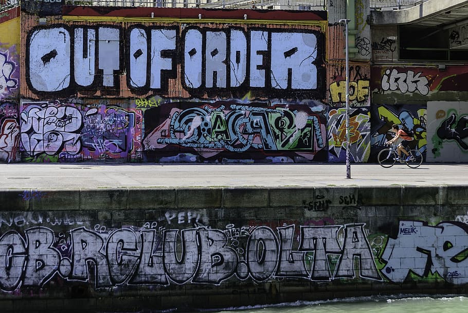 graffity, wall, graffiti, colorful, color, text, vandalism, sprayer, art, communication