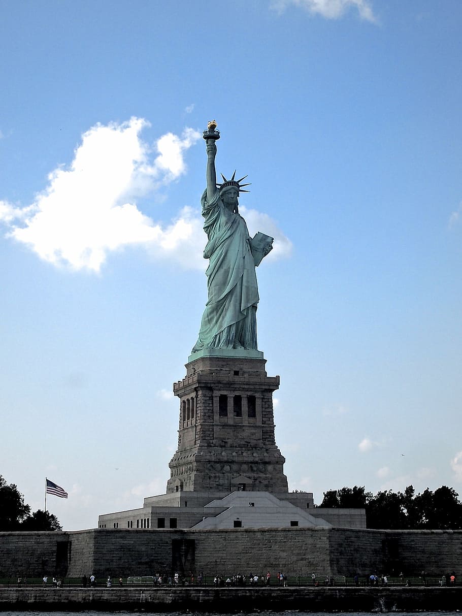 statue, liberty, new, york, city, nyc, america, usa, symbol, sky