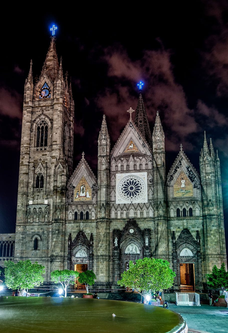 guadalajera, noche, Catedral, en la noche, México, catedral de guadalajera, capilla, iglesia, fotos, jalisco