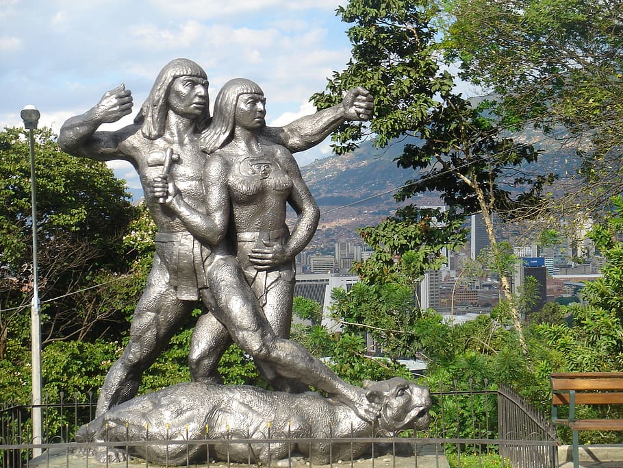 Medellin, Colombia, Statue, Sculpture, artwork, design, metal, metal sculpture, metal work, art