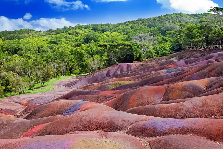 Color, Sands, Chamarel, Mauritius, cloud - sky, nature, tree, landscape, sky, outdoors