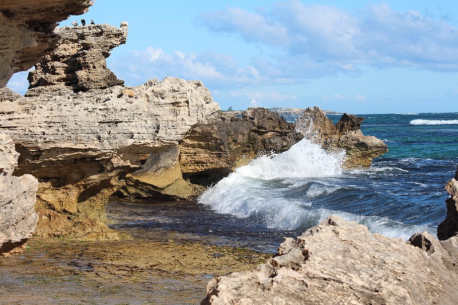 costa, praia, natureza, paisagem, rochas, rocha, agua, mar, objeto de rocha, formação rochosa