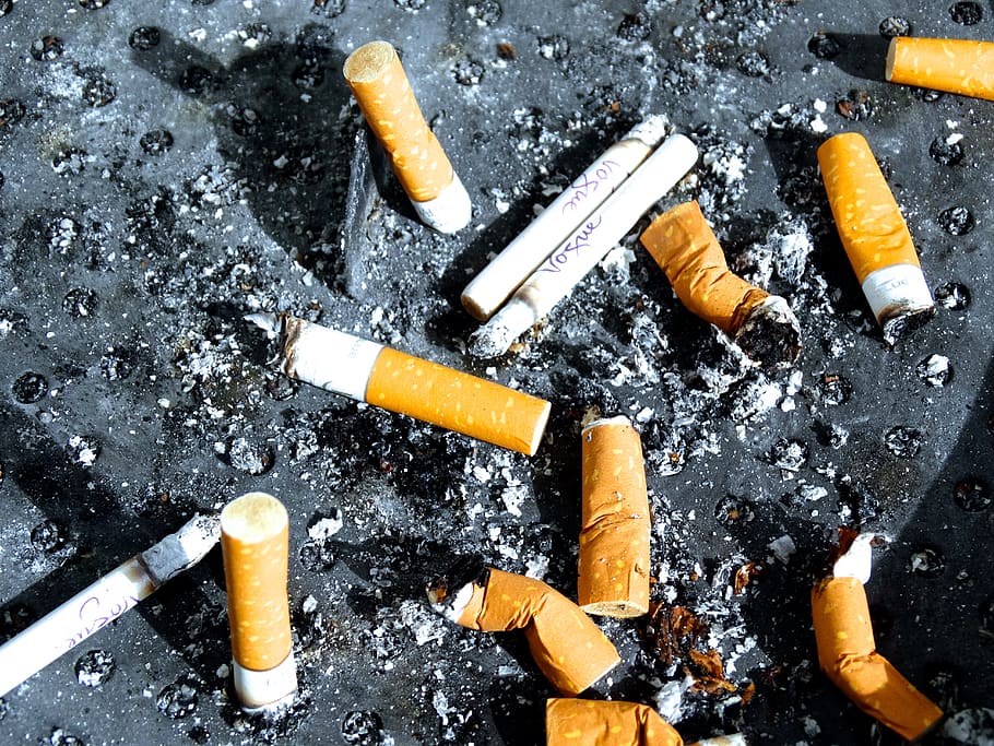 cigarette end, smoking, ash, cigarette, stub, bad habit, smoking issues, cigarette butt, warning sign, sign
