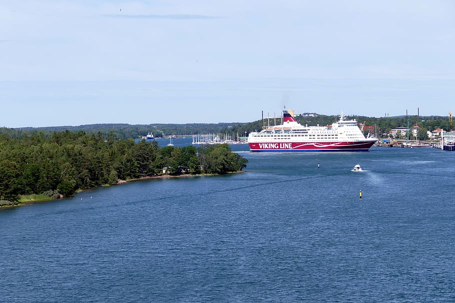 Estocolmo, Suecia, ferry, archipiélago, barco, Escandinavia, transporte, mar, paisaje, Finlandia