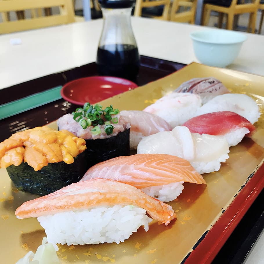 sushi, sashimi, Sushi, Sashimi, food and drink, seafood, food, japanese food, fish, ready-to-eat, freshness