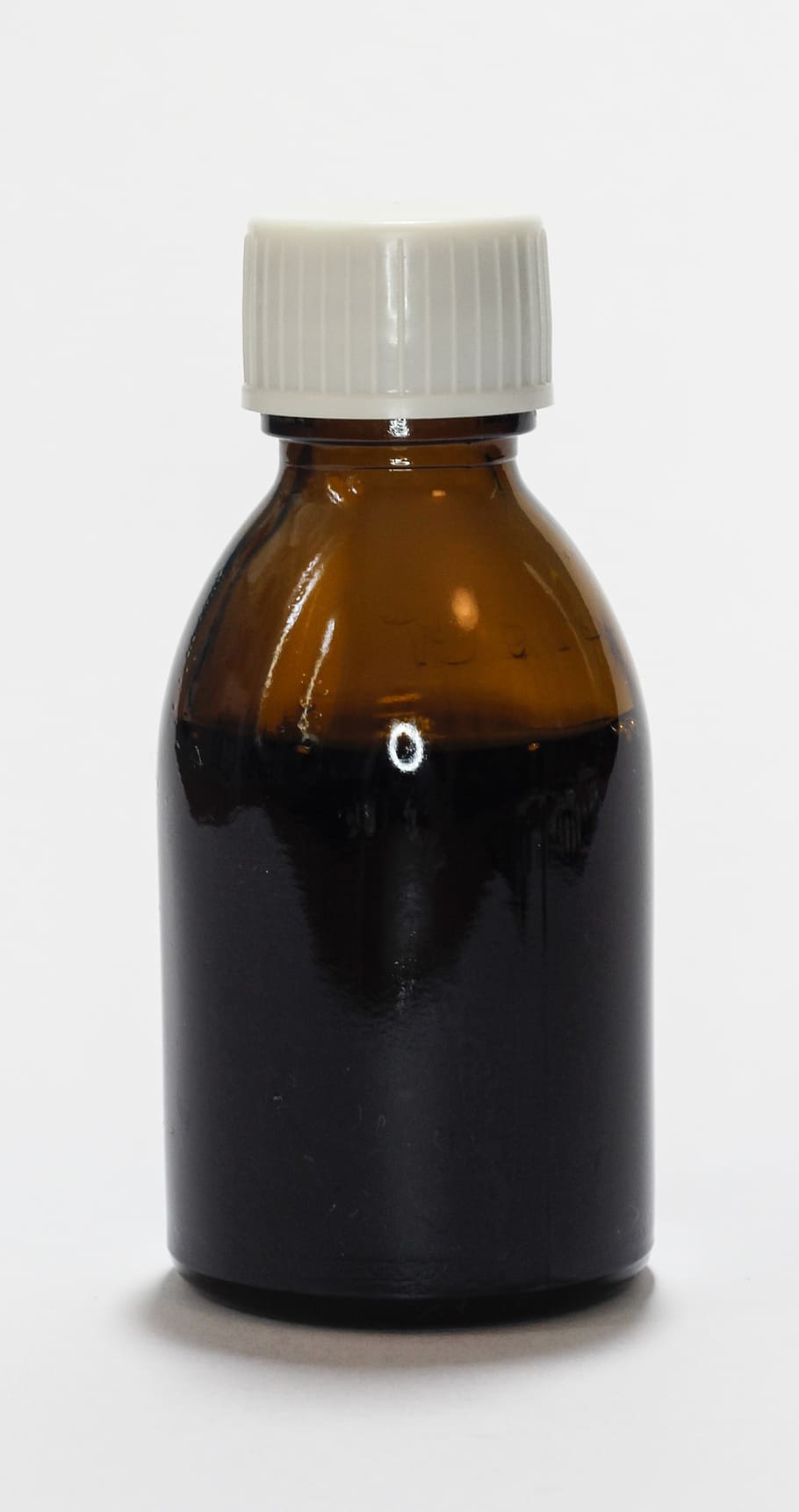 closed, amber, bottle, white, lid, medications, cure, the syrup, pharmacy, medical