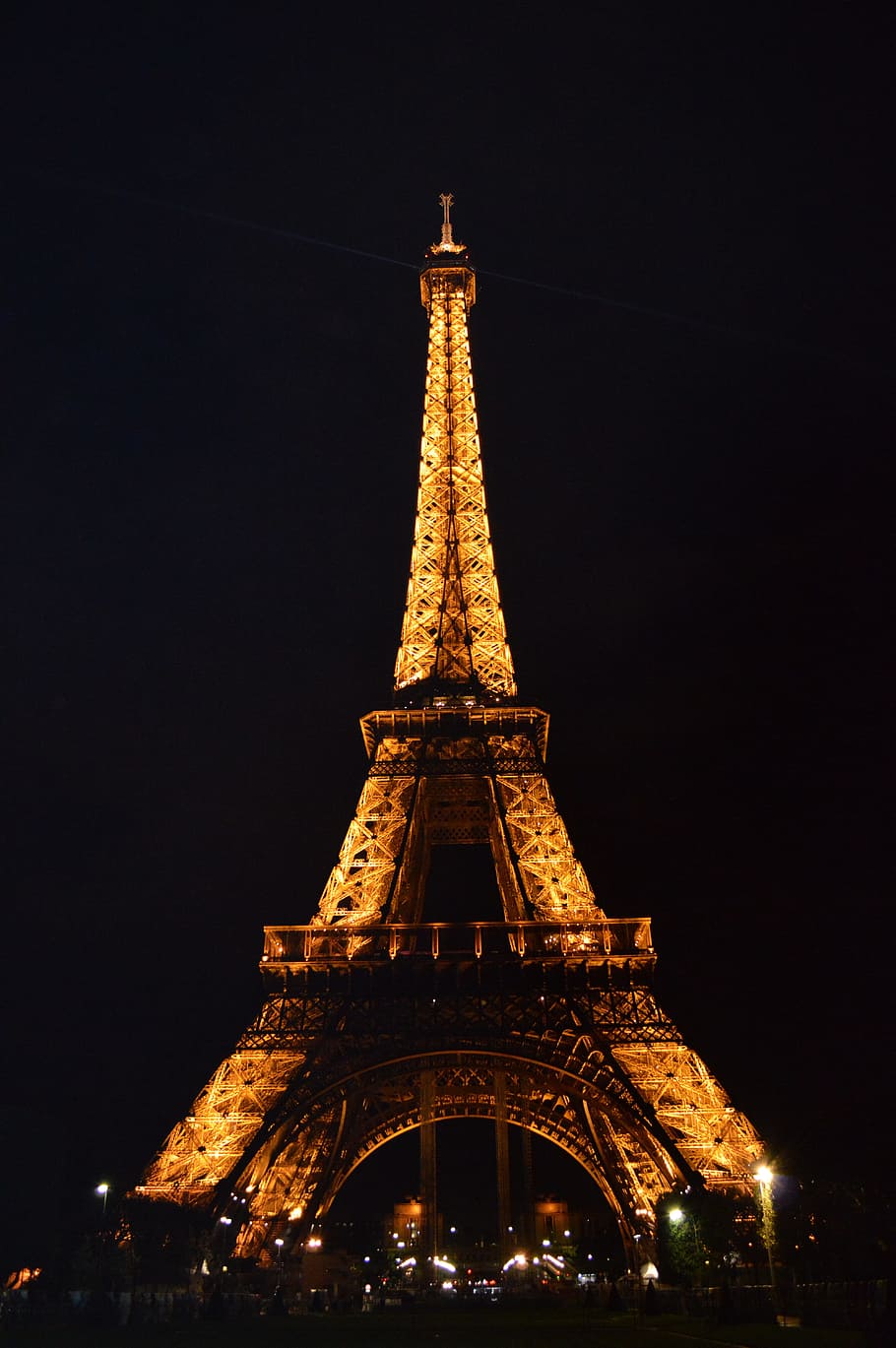 Menara Eiffel, Paris, menara, eiffel, malam, arsitektur, tujuan perjalanan, kota, struktur yang dibangun, diterangi