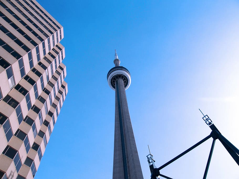 cn tower, toronto, ontario, leadership, modern, architecture, famous Place, tower, urban Scene, city