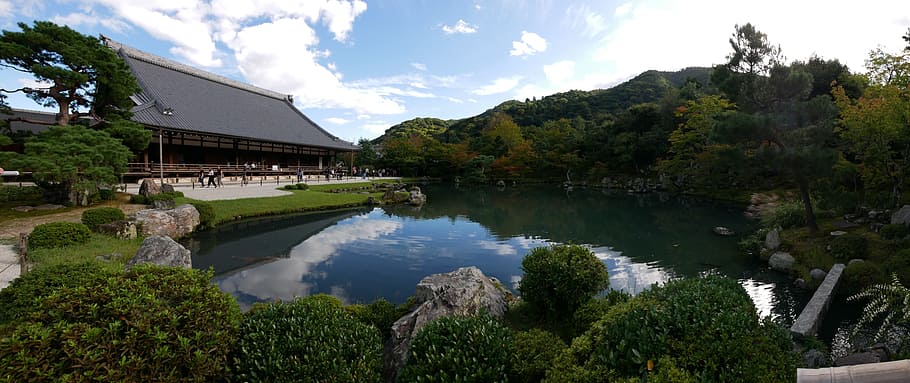 아라시야마, 일본, 10 개 카테고리, 10 개의 현재 파노라마, 여행, 물, 건축물, 식물, 나무, 하늘