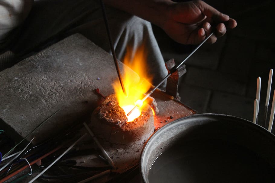 craftsman stained glass, art, artists, jember, heat - temperature, burning, fire, flame, fire - natural phenomenon, one person