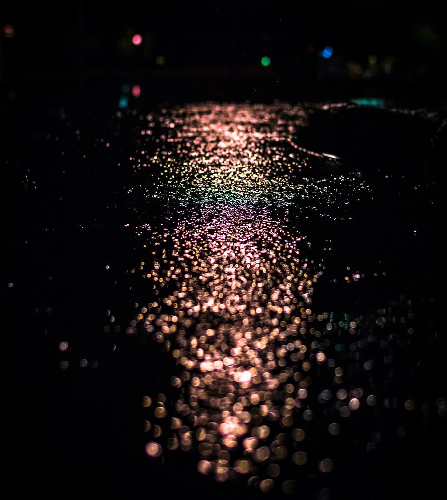 untitled, still, water, puddle, droplet, drop, stop, motion, reflection, colors