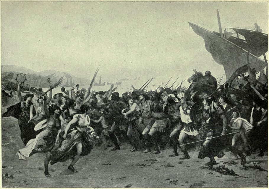 battle, salamis, Return, Victorious, Greeks, Battle of Salamis, photos, public domain, troops, victory