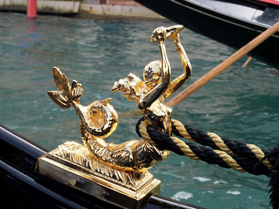 Venice, Lashing, Mooring, Painter, lashing out, cape, sea, gondola, water, boat