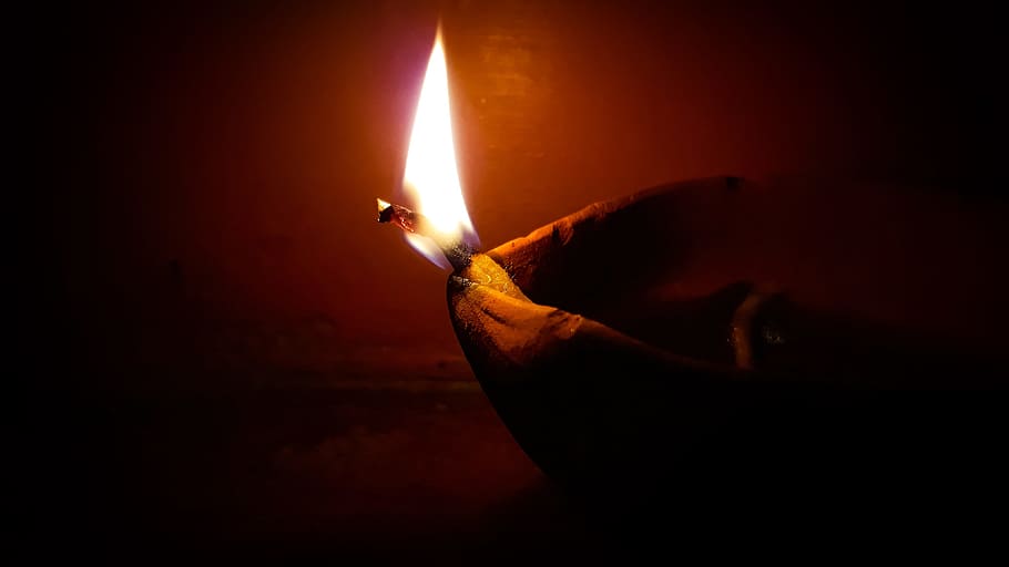 diwali, indio comprobable, luz de cerca, quema, llama, fuego, calor - temperatura, fuego - fenómeno natural, mano, primer plano