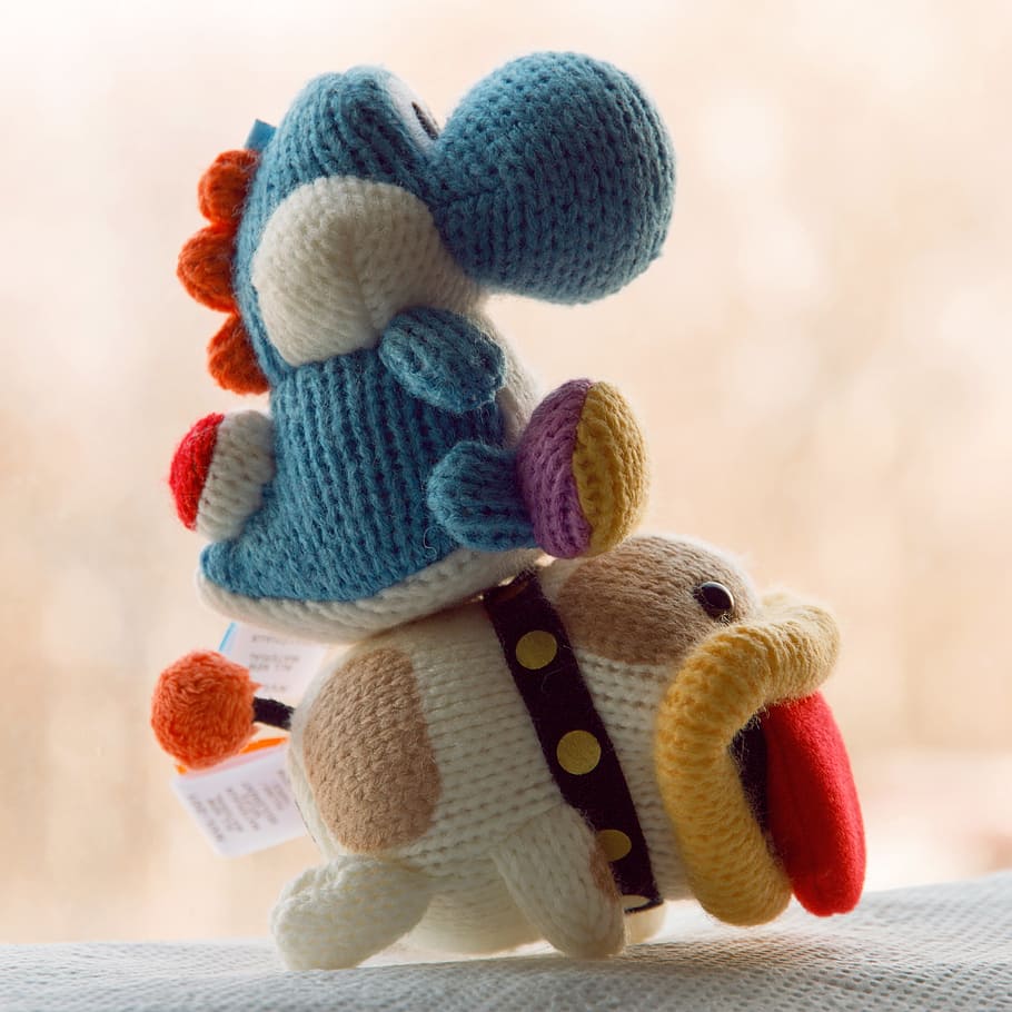 Yoshi, Amiibo, Characters, poochy, nintendo, video game, wave, wool, knitting, crochet