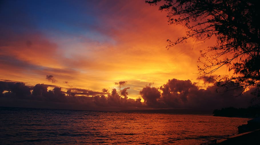body, water, sunset, sunrise, hawaii, landscape, beach, ocean, sea, vacation