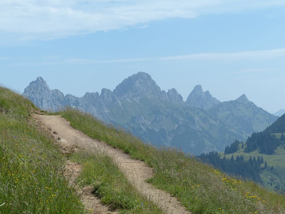 Tannheim, Gimpel, Alpine, red flüh, allgäu alps, mountains, trowel top, kölle tip, schartschrofen, tip of the miter