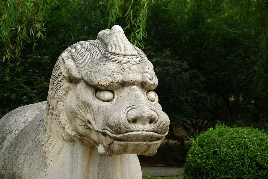 china, pekin, ming tomb, statue, sculpture, mythology, art and craft, representation, craft, creativity
