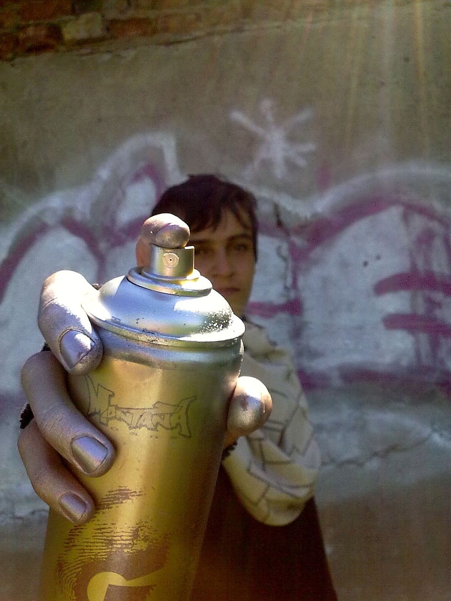 Graffiti, People, Street Art, cultures, one person, human body part, aerosol can, one man only, young adult, adults only