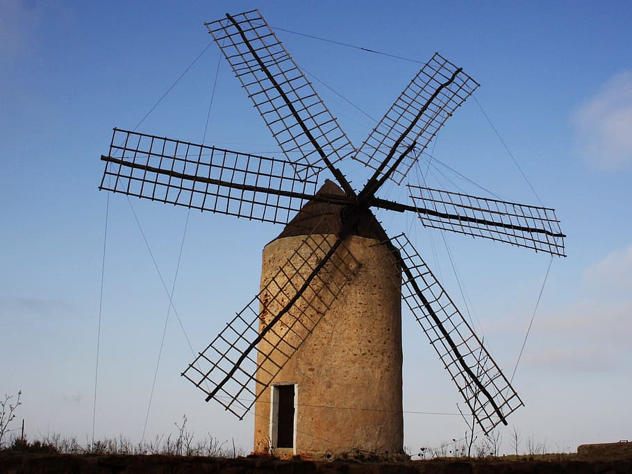 mill, formentera, spain, history, traditions, sky, pale, pala, shoot, wind power