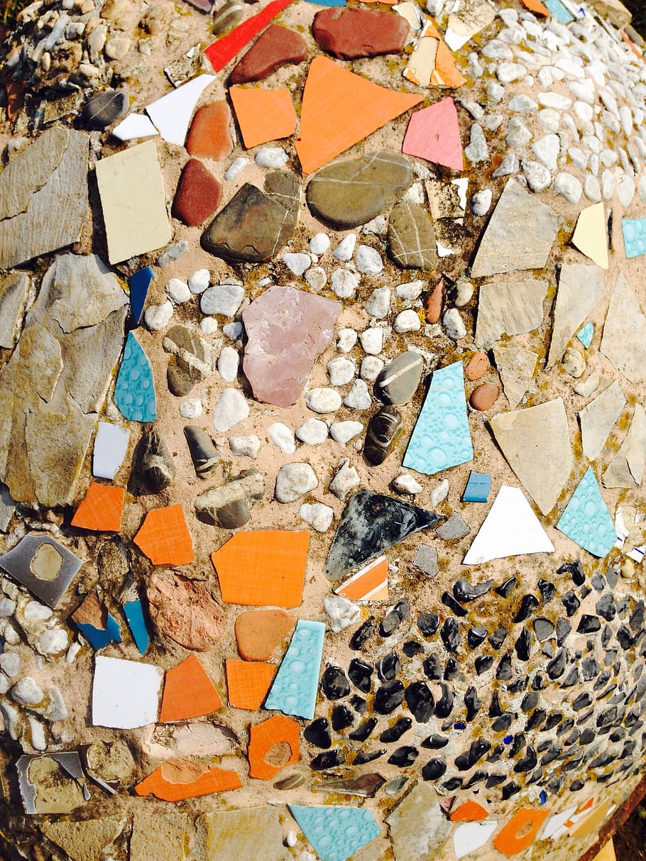 mosaico, piedras, colorido, gran grupo de objetos, fotograma completo, multicolores, sin personas, texturizado, fondos, abundancia