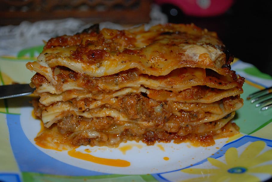 lasagna on plate, Lasagna, Eating, Dish, Dinner, Taste, food and drink, close-up, food, freshness