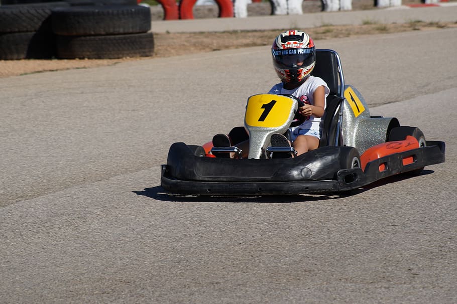 kid, driving, go, kart, Go-Kart, Kart, Race, Go Kart, Track, Cart, race