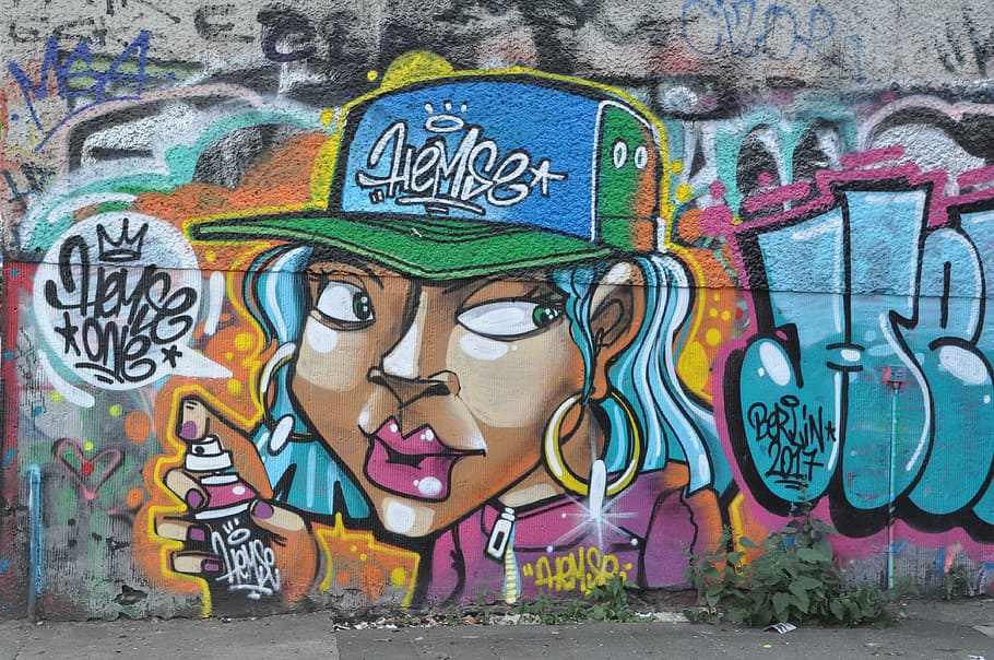 berlin, street art, graffiti, facade, mural, spray, urban spree, art and craft, creativity, multi colored