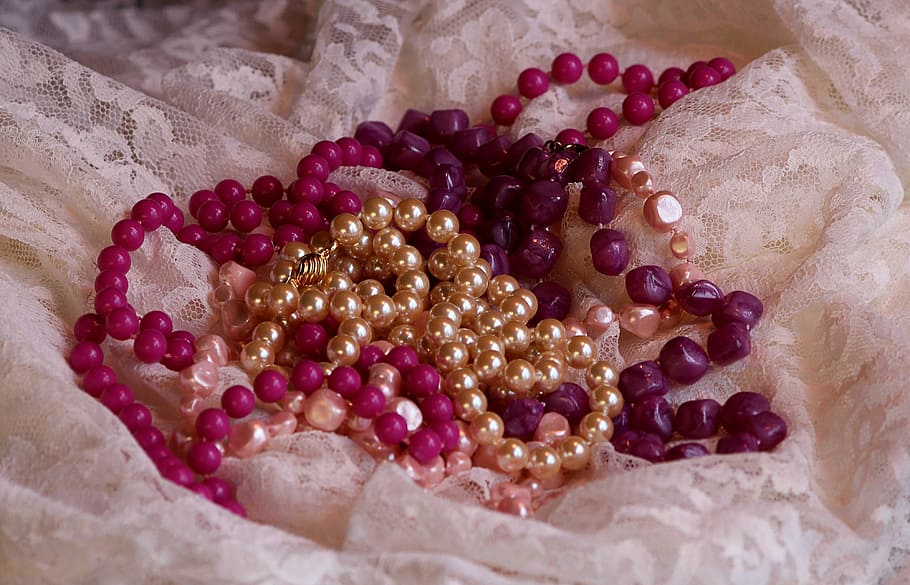 beaded, purple, brown, accessories, Beads, Pearls, Jewelry, Baroque, necklace, faux