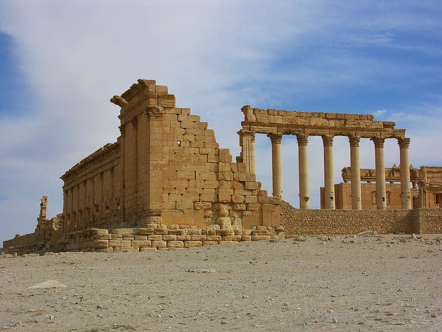 ヨルダン, 古代, 遺跡, 建築, 古い, 構造, 歴史, 砂漠, 古い遺跡, 建築柱