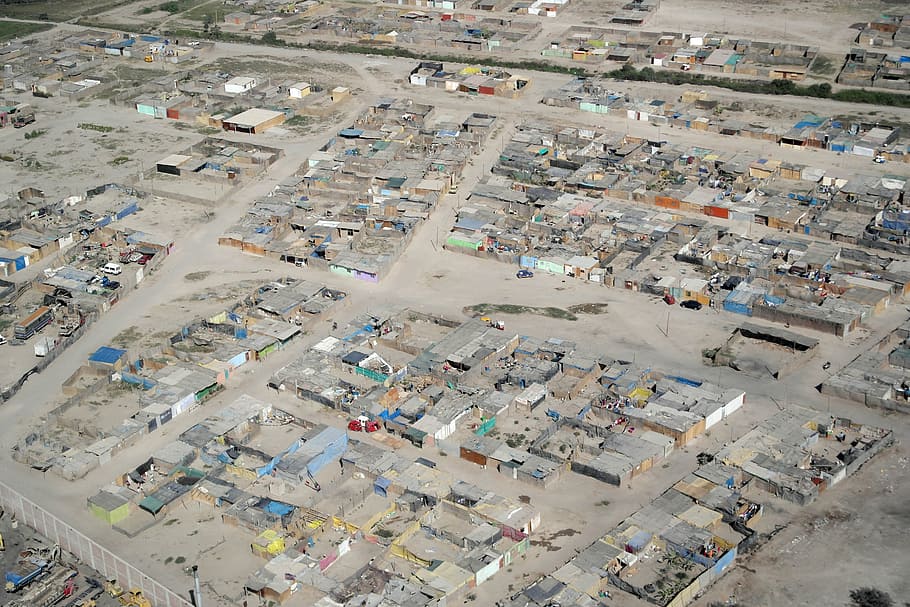 peru, population, shanties, america, lime, high angle view, architecture, aerial view, day, transportation