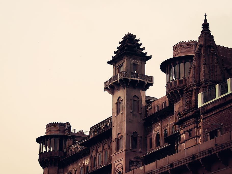 brown concrete structure, palace, india, fort, old, architecture, travel, building, castle, ancient