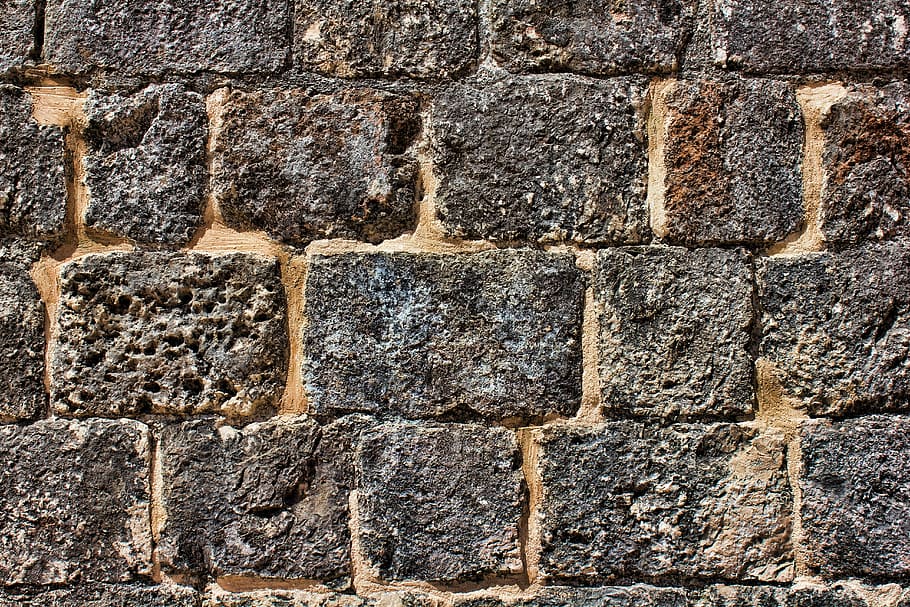 gray brick wall, wall, masonry, stone, background, texture, stone wall, bricked, building, block