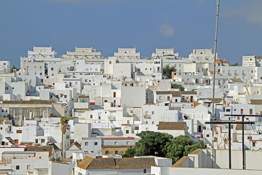 Andalusia, Spanyol, Putih, Desa, desa putih, rumah, eksterior bangunan, arsitektur, hari, bangunan tempat tinggal