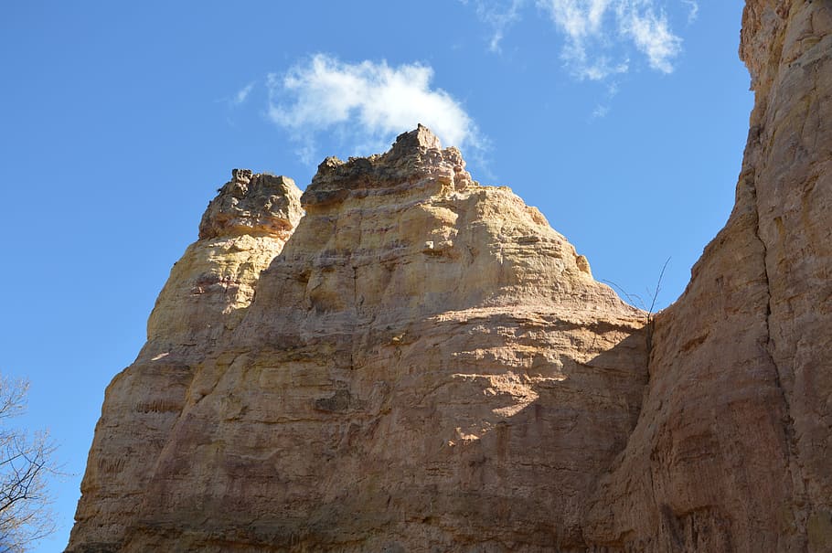 canyon, sky, nature, landscape, national park, rock, ledge, rock - object, solid, rock formation