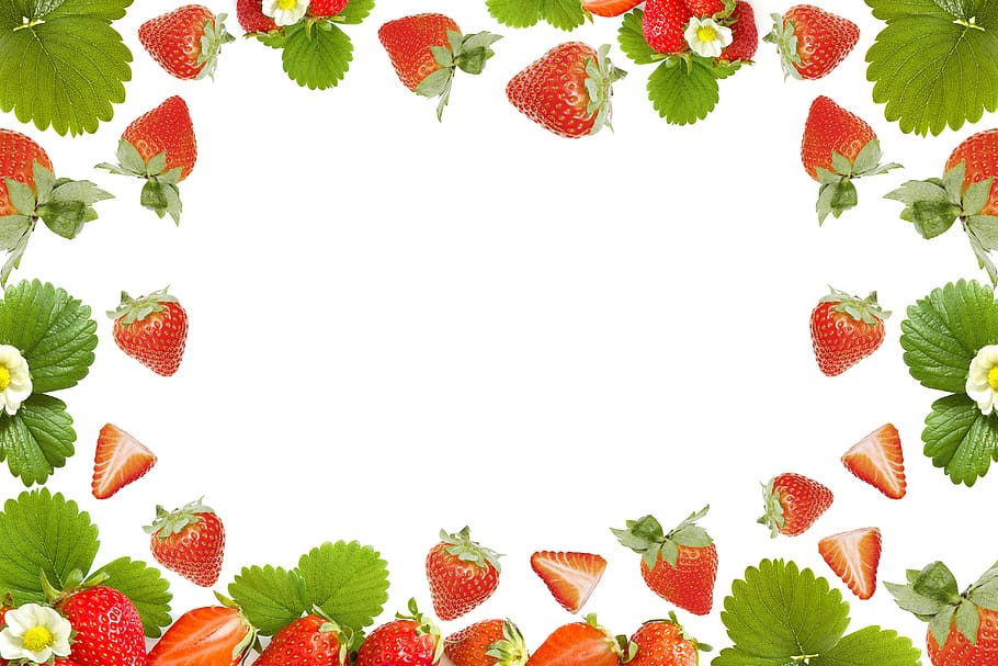 food, diet, fruit, healthy, frame, sweet, juicy, background, strawberry, summer