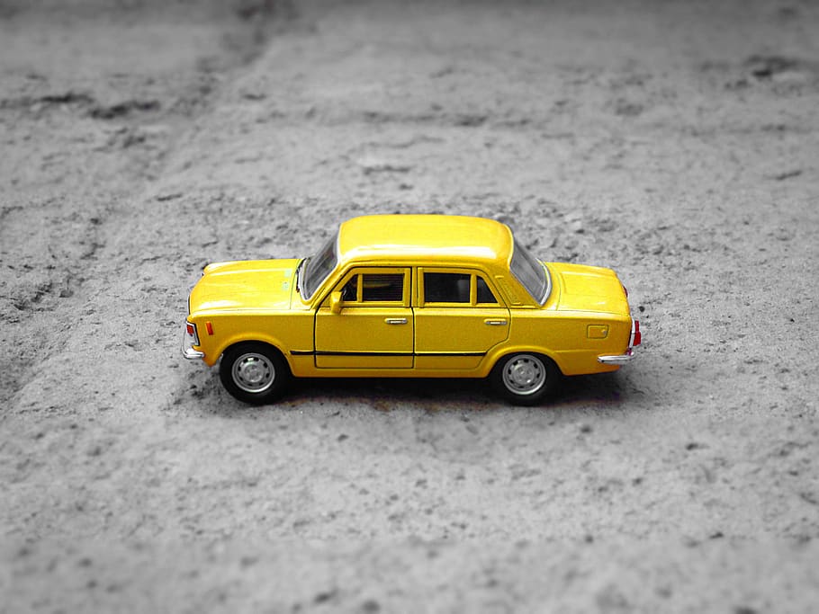 lada, yellow, macro, vehicle, auto, yellow car, antique auto, old, mini, scale