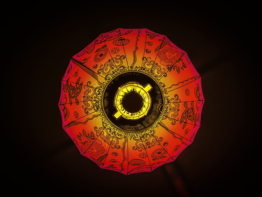 red, orange, led, Chinese Year, Lantern, Light, chinese year new, lantern light, night, celebration