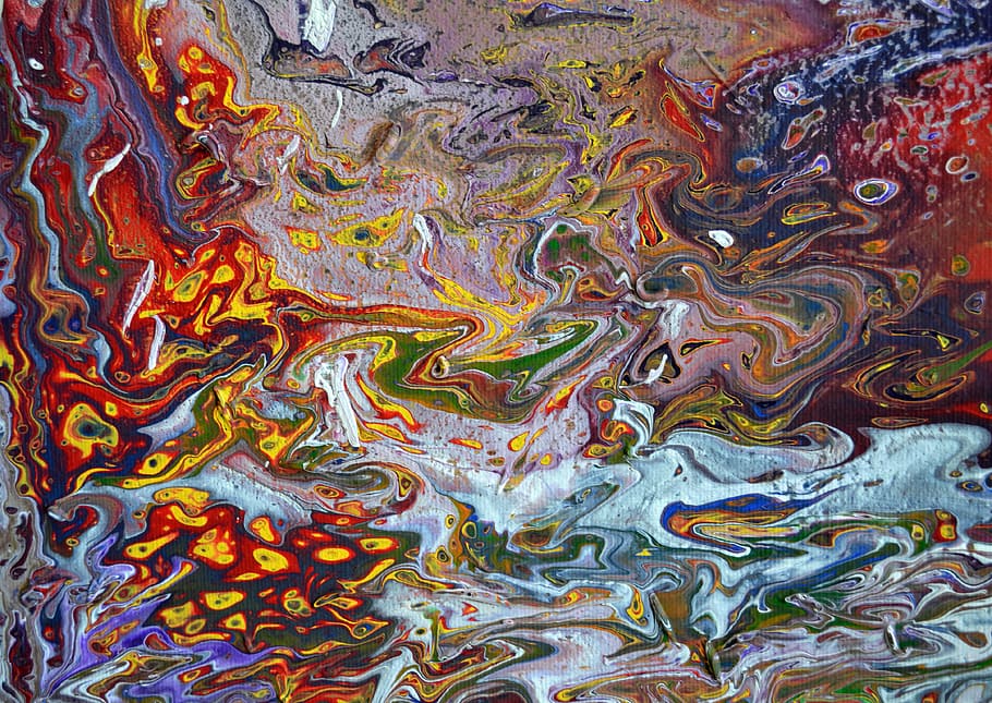 painting, abstract, colorful, bright, multi colored, full frame, backgrounds, pattern, pollution, water