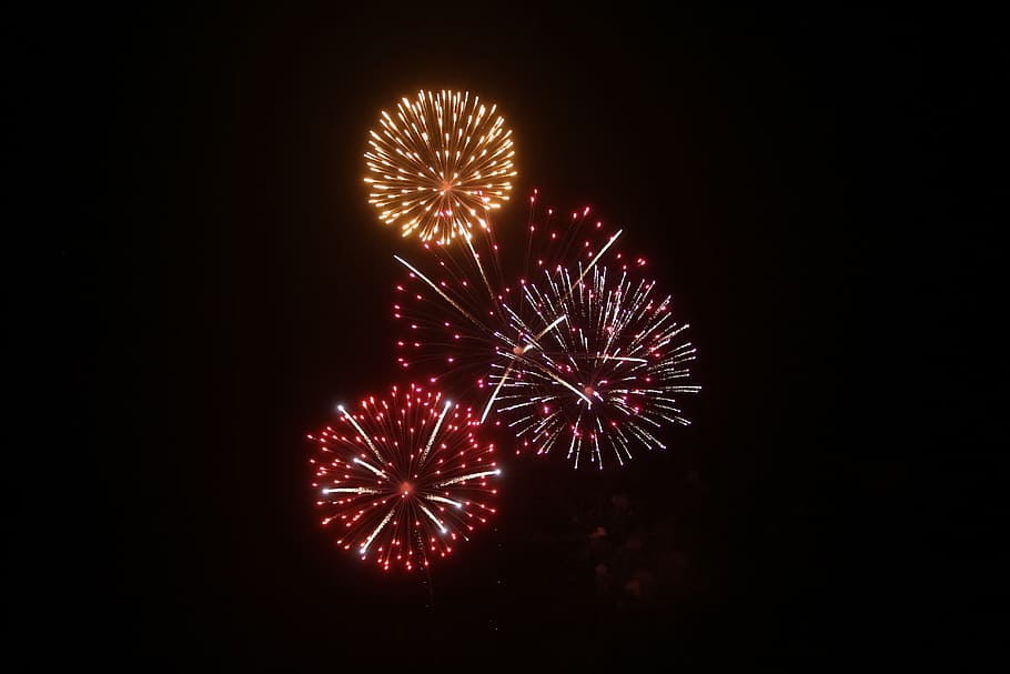 fireworks, celebration, celebrate, explosion, jubilee, burn, spain, s'illot, the spectacle, mallorca