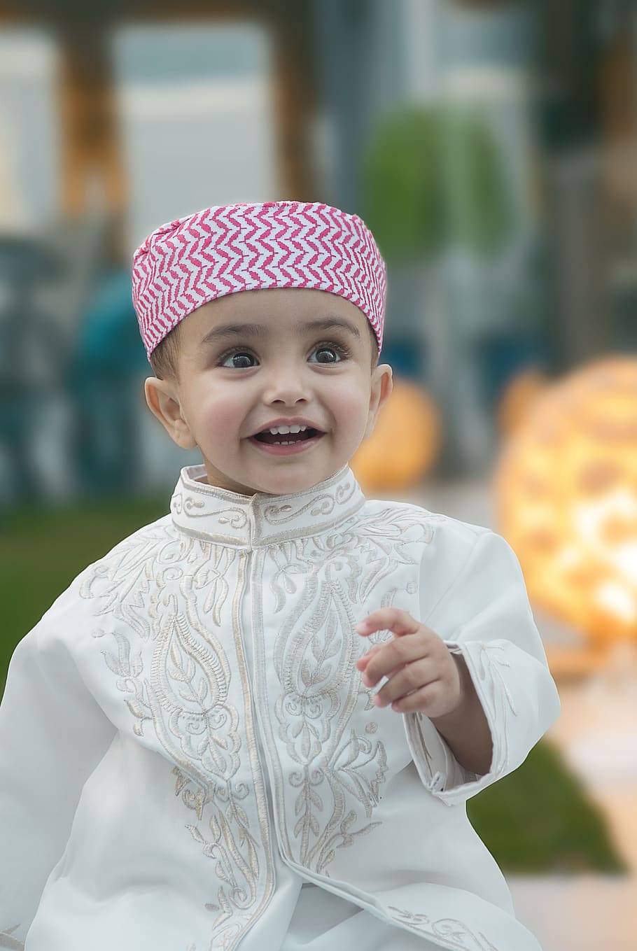 niños, eid mubarak, musulmán, lindo, niño, cultura, retrato, sonriente, sonrisa, poco