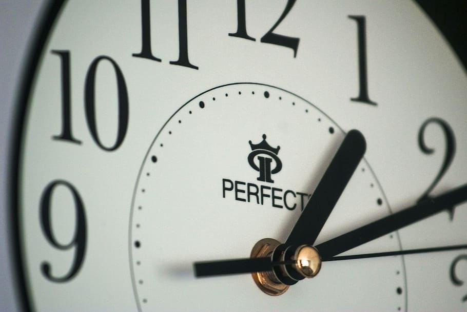 blanco, negro, perfecto, reloj analógico, visualización, 1:11, reloj, macro, consejos, tiempo