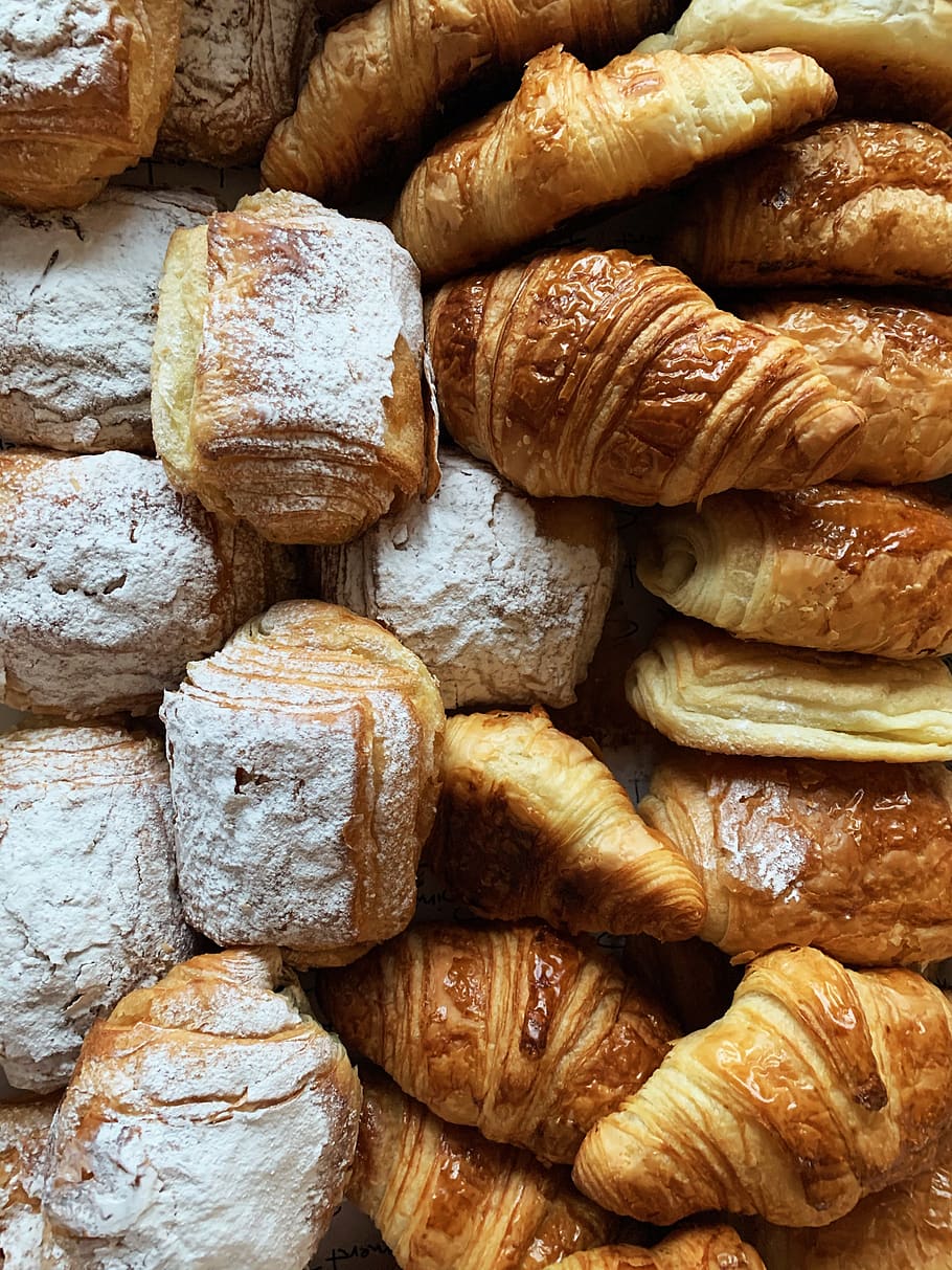 pastries, breakfast, delicious, crescent, food and drink, food, freshness, baked, bread, backgrounds