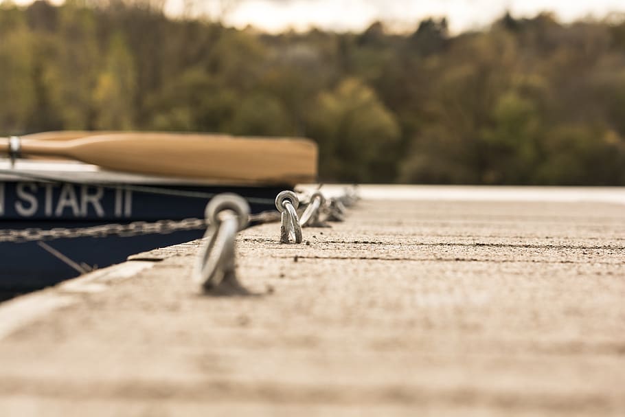 web, boat, water, lake, pier, jetty, rowing boat, selective focus, day, metal
