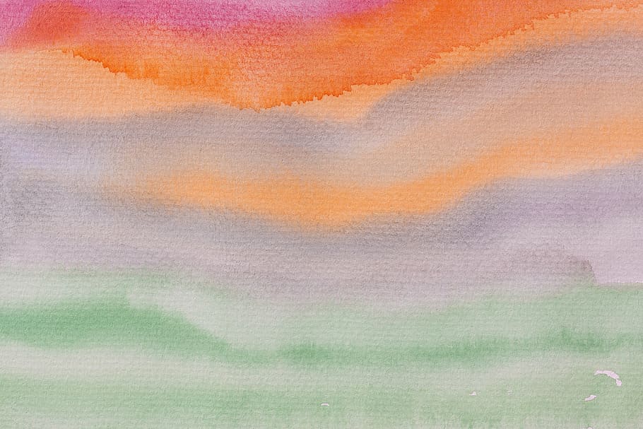 untitled, watercolour, fund, background, handmade paper, structure, orange, blue, red, grey