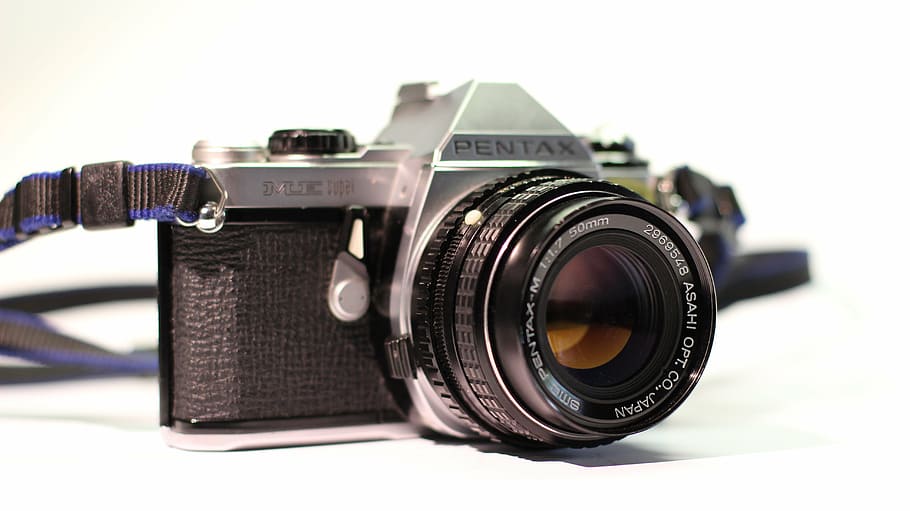 black, pentax dslr camera, camera, old, retro, fujifilm, nostalgia, analog, photo camera, old camera