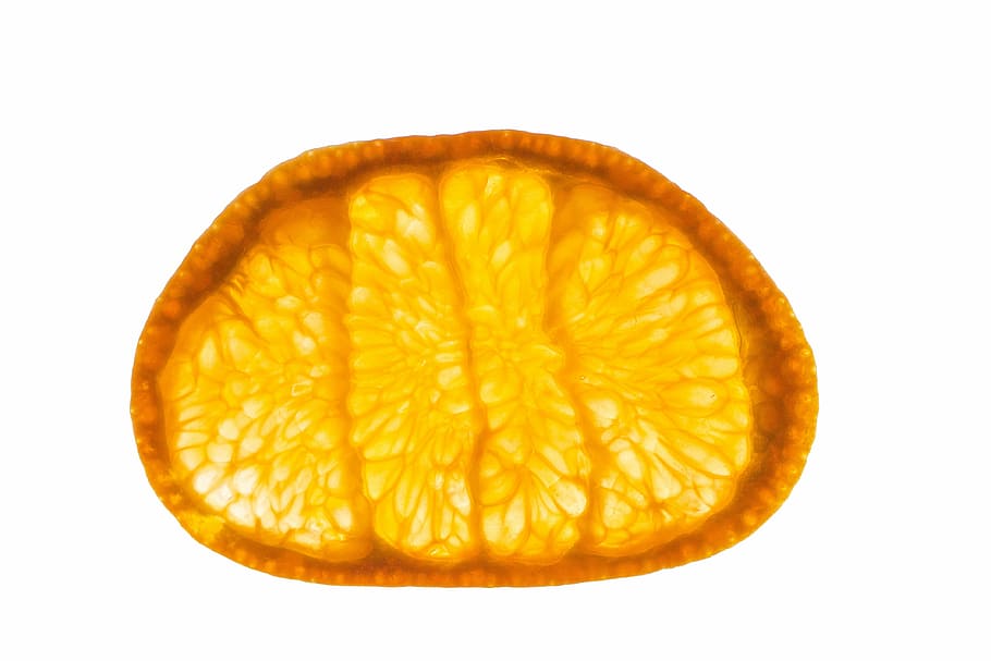 fundo branco, fruta, tangerina, laranja, seção transversal, corte, frutas cítricas, laranja - fruta, fatia, limão