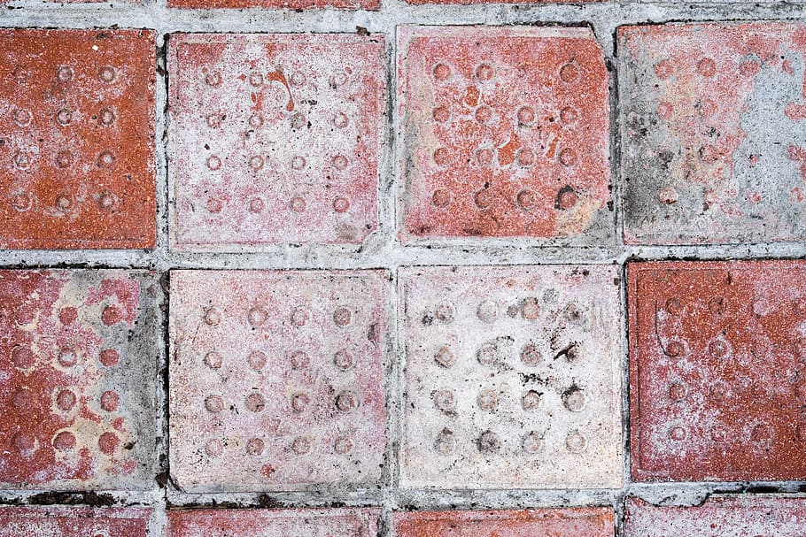 Tile, Grunge, Old, Background, old tiles, shabby, orange, rusty, brick wall, wall - building feature