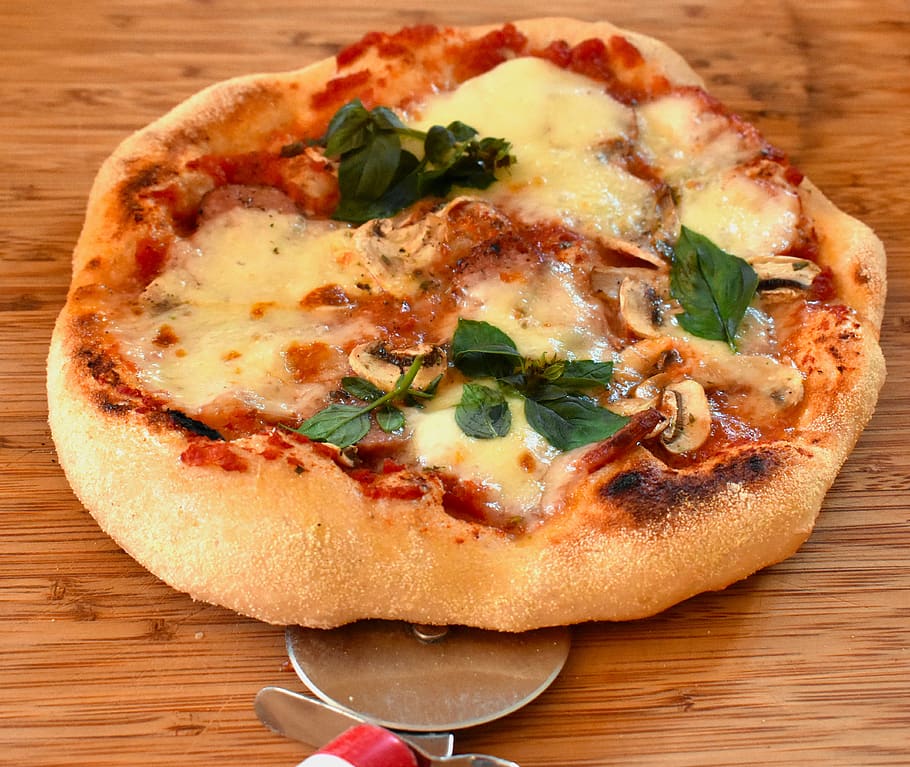 pizza, napolitana, familia, albahaca, mozzarella, tomates, comida, comida y bebida, frescura, listo para comer